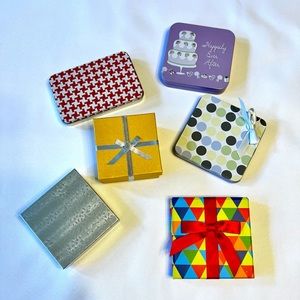 Gift card jewelry gift boxes seven assorted boxes small item boxes
